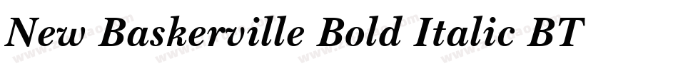 New Baskerville Bold Italic BT字体转换
